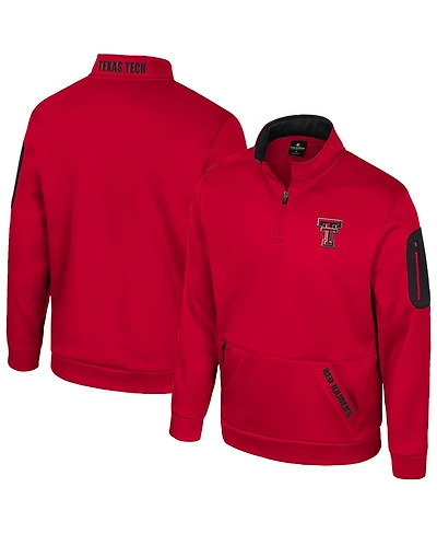 Colosseum Men's Red Texas Tech Red Raiders Mainframe Quarter-Zip Fleece Jacket