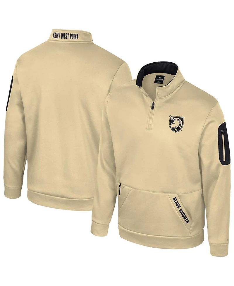 Colosseum Men's Gold Army Black Knights Mainframe Quarter-Zip Fleece Jacket