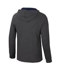 Colosseum Men's Charcoal Auburn Tigers Dujour Ralgan Long Sleeve Henley Hoodie T-Shirt