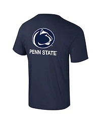 Colosseum Men's Navy Penn State Nittany Lions Logo Lockup 2-Hit Active Blend T-Shirt