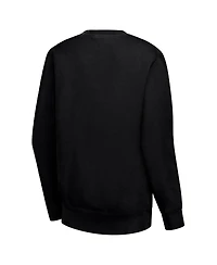 G-iii 4Her by Carl Banks Women's Black Detroit Lions Dot Print Team Graphic Fleece Pullover Sweatshirt