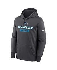 Nike Men's Anthracite Tennessee Titans Toss Sweep Performance Pullover Hoodie