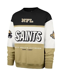 '47 Brand Men's Black/Gold New Orleans Saints Breeze Maximalist Sweatshirt
