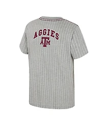 Colosseum Big Boys and Girls Heather Gray Texas A&M Aggies Airball Baseball T-Shirt