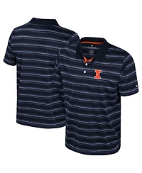 Colosseum Men's Navy Illinois Fighting Illini Milk Steak Polo Shirt