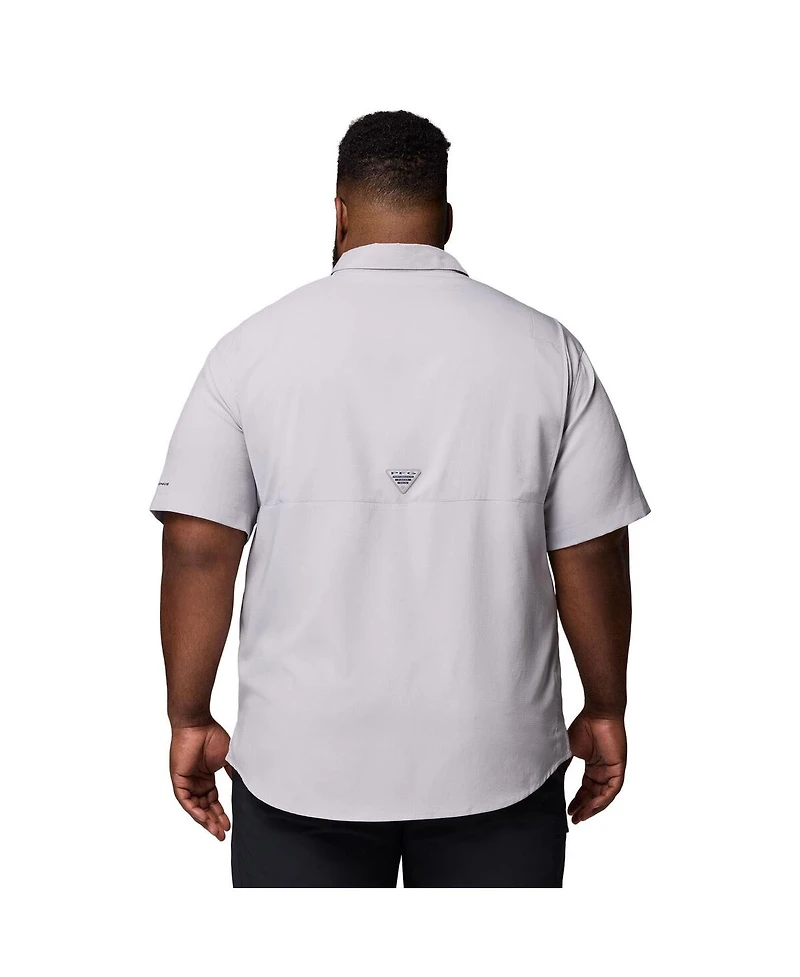 Columbia Men's Gray Lsu Tigers Big Tall Tamiami Omni-Shade Button-Down Shirt