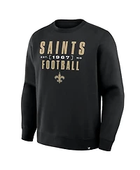 Fanatics Men's Black New Orleans Saints Powerful Throw Legacy Pullover Sweatshirt