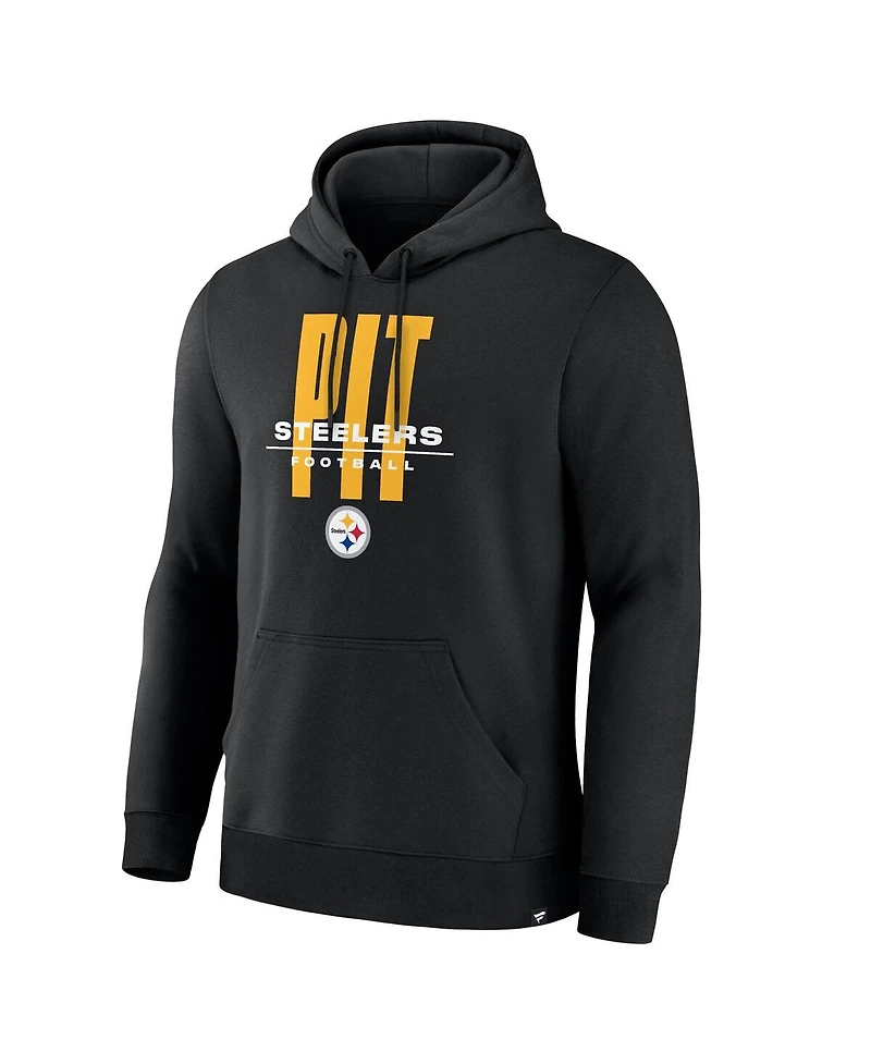 Fanatics Men's Black Pittsburgh Steelers Right Tackle Legacy Pullover Hoodie