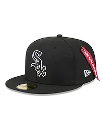New Era x Alpha Industries Men's Black Chicago White Sox 59FIFTY Fitted Hat