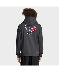 Nike Men's Anthracite Houston Texans Sideline Standard Issue Utility Player Dri-fit Full-Zip Hoodie