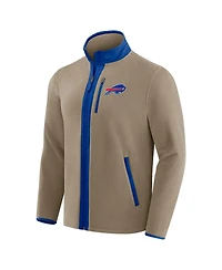 Darius Rucker Collection by Fanatics x Nfl Men's Tan Buffalo Bills Heavyweight Polar Fleece Full-Zip Jacket