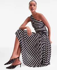 I.n.c. International Concepts Women's One-Shoulder Ruched Asymmetrical Dress, Macy's Exclusive