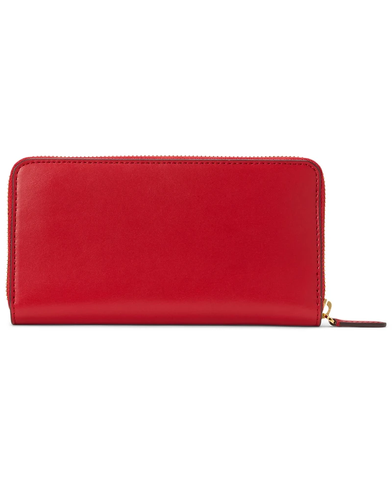 Women's Full-Grain Leather Large Zip Continental Wallet