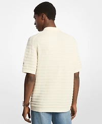 Michael Kors Men's Ribbed Short Sleeve Sweater