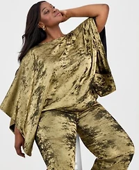 Anne Klein Plus Size Dolman Sleeve Top Wide Leg Pants