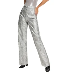 Nocturne Women's Silver Snake Print Pants