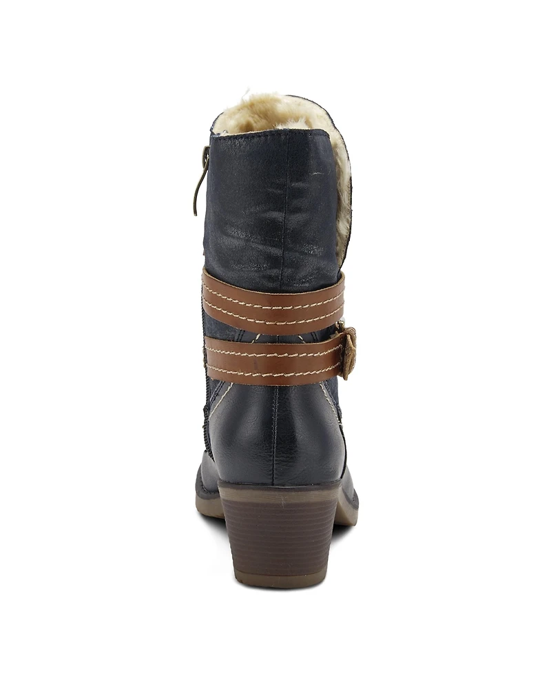 Spring Step Boisa Waterproof Mid Boot with Quilted Detail and Faux Fur Lining