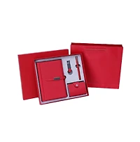 4 Pcs Travel Business Notebook Set-red