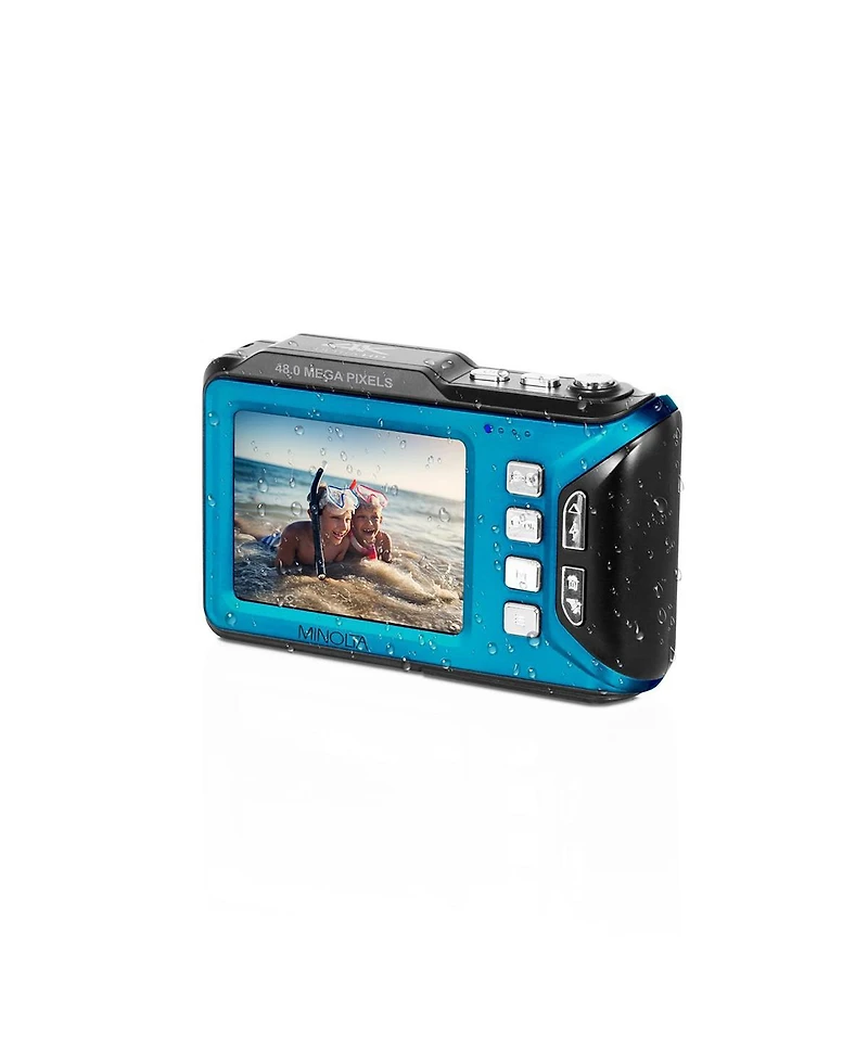 Minolta Minolta MN60WP Waterproof Dual Screen Digital Camera, Blue