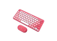 RadioShack 2.4G Wireless Keyboard and Mouse Combo, Quiet Typing, Ergonomic Design, Usb Nano Receiver, Plug-and-Play, Pink Pc Accessories