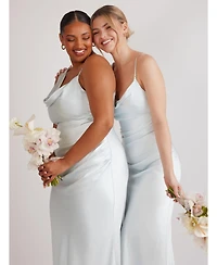 Six Stories Cowl Front Asymmetric Bridesmaid Dress