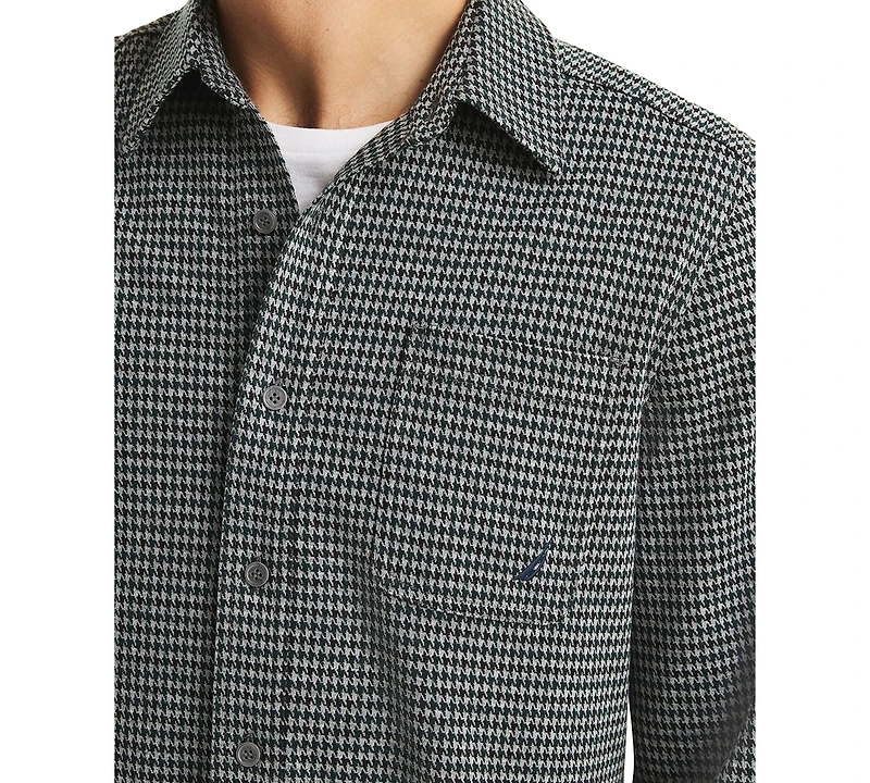 Nautica Men's Houndstooth Long Sleeve Shirt