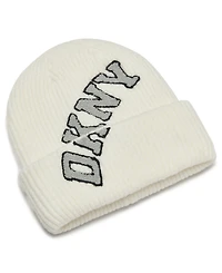 Dkny Women's Varsity Knit Logo Beanie