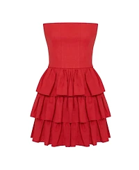 Labeca London Us Women's Mila Linen Strapless Mini Dress