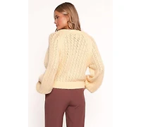 Petal and Pup Women's Etta Ballet Wrap Knit Sweater - Butter L