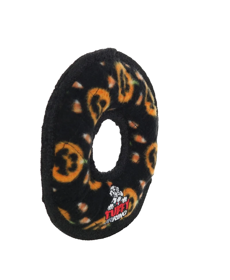 Tuffy Holiday Jr Ring Pumpkin 2 Pack , Durable Plush Squeaky Dog Toy