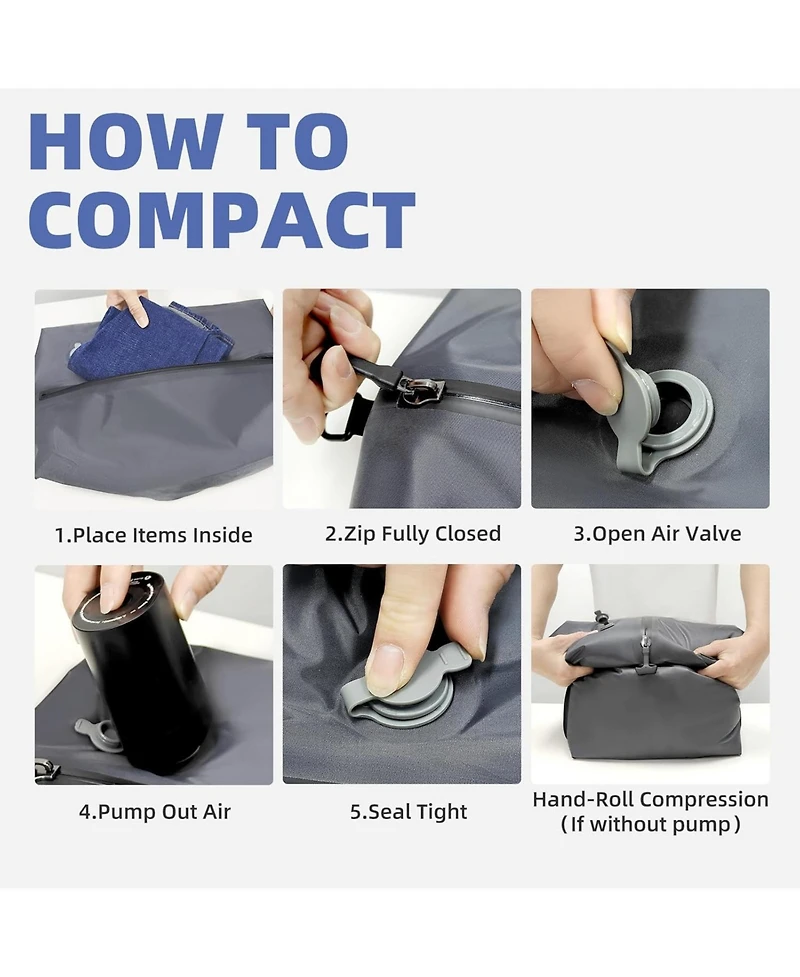 Urbanmax 17" Vacuum Compression Storage Bags with Pump
