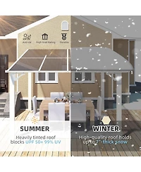 Aecojoy 8'x8' Wall Mounted Gazebos Pergola