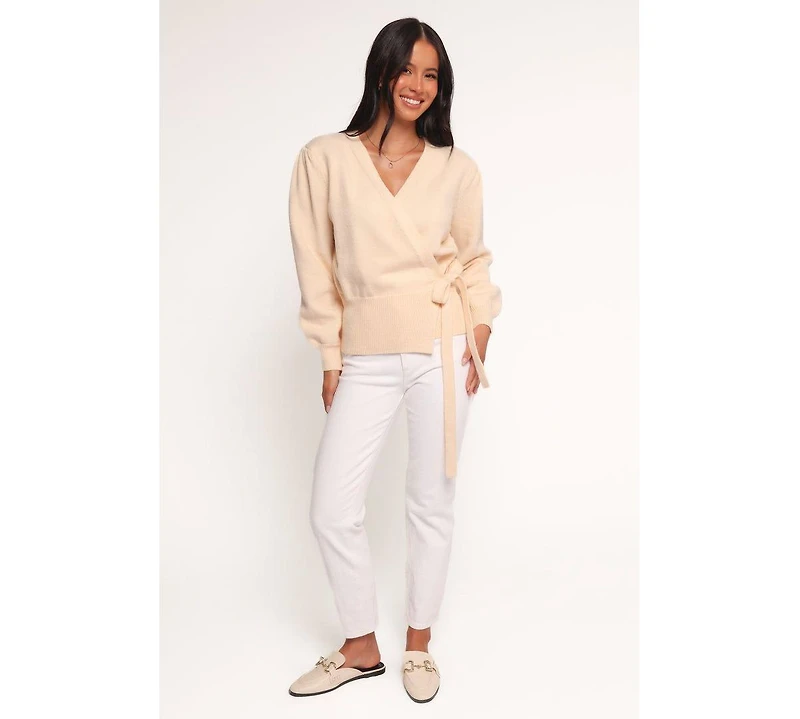 Petal and Pup Women's Abbey Ballet Wrap Cardigan - Cream Xl