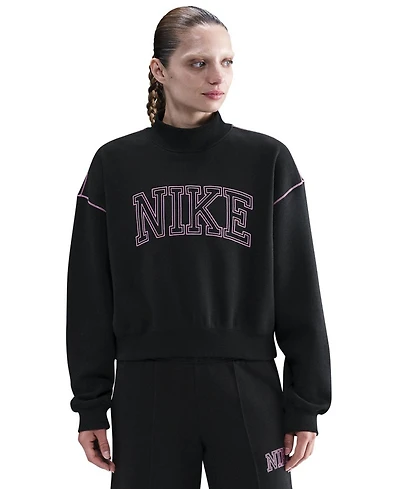 Nike Women's Phoenix Fleece Mock-Neck Sweatshirt