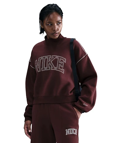 Nike Women's Phoenix Fleece Mock-Neck Sweatshirt