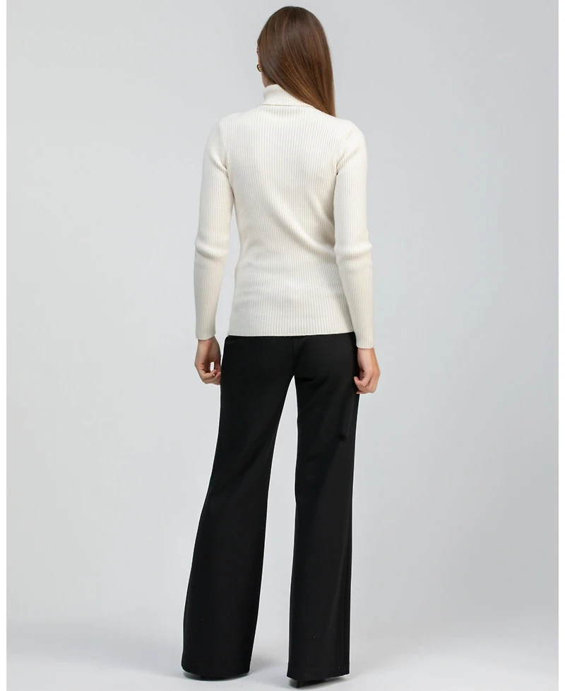 Pietro Brunelli Maternity Black Tailored Robin Trousers with Stretch Waistband