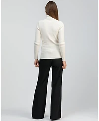 Pietro Brunelli Maternity Black Tailored Robin Trousers with Stretch Waistband