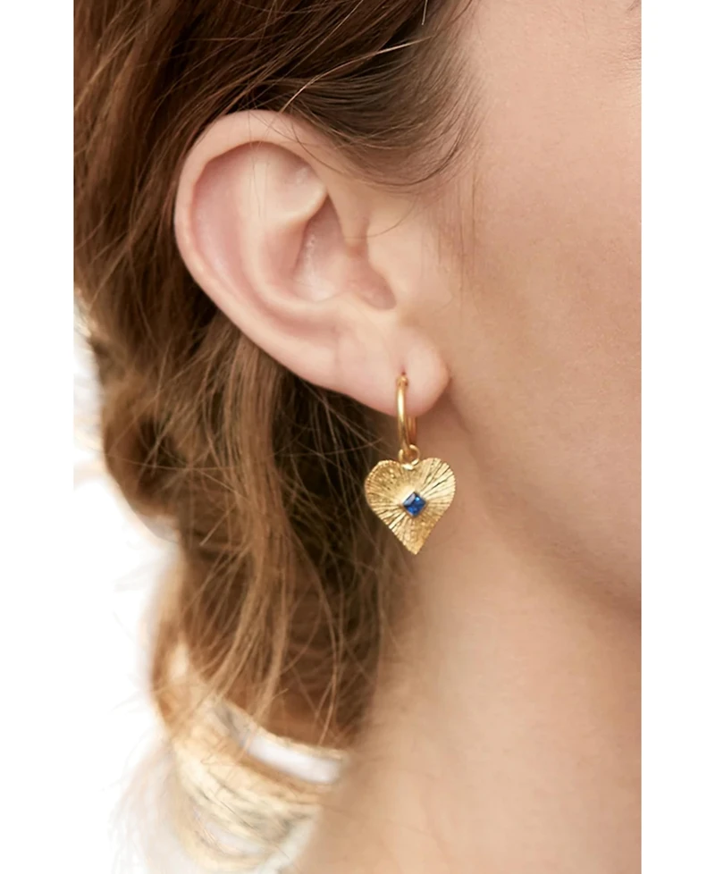 Ottoman Hands Heart Hoop Earrings