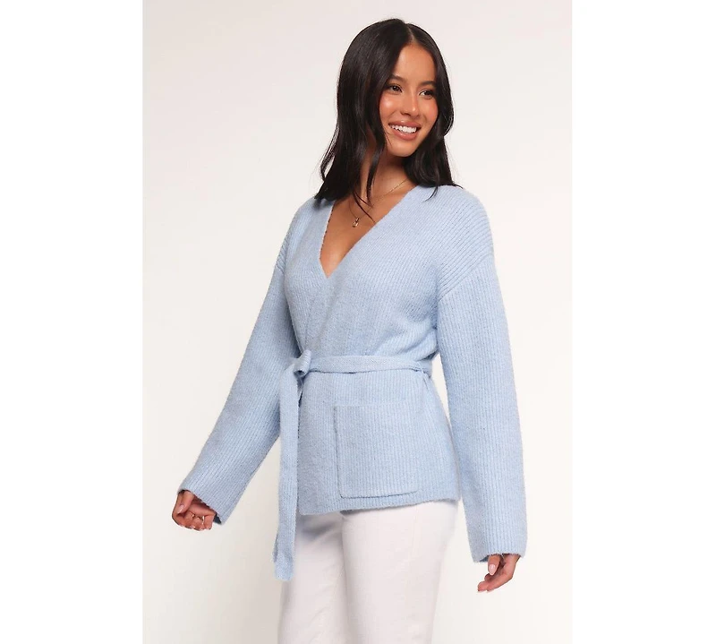 Petal and Pup Women's Mika Wrap Cardigan - Blue Xl
