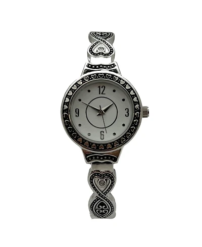 Olivia Pratt Elegant Heart Detailed Band Bangle Women Watch