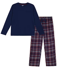 Max & Olivia Big Boy Pajama Set. Cozy, Soft With Plaid Pant