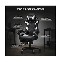 Respawn Gaming Chairs For Adults With Headrest Pillow - White