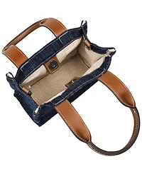 True Religion Retro Horseshoe Denim Mini Tote