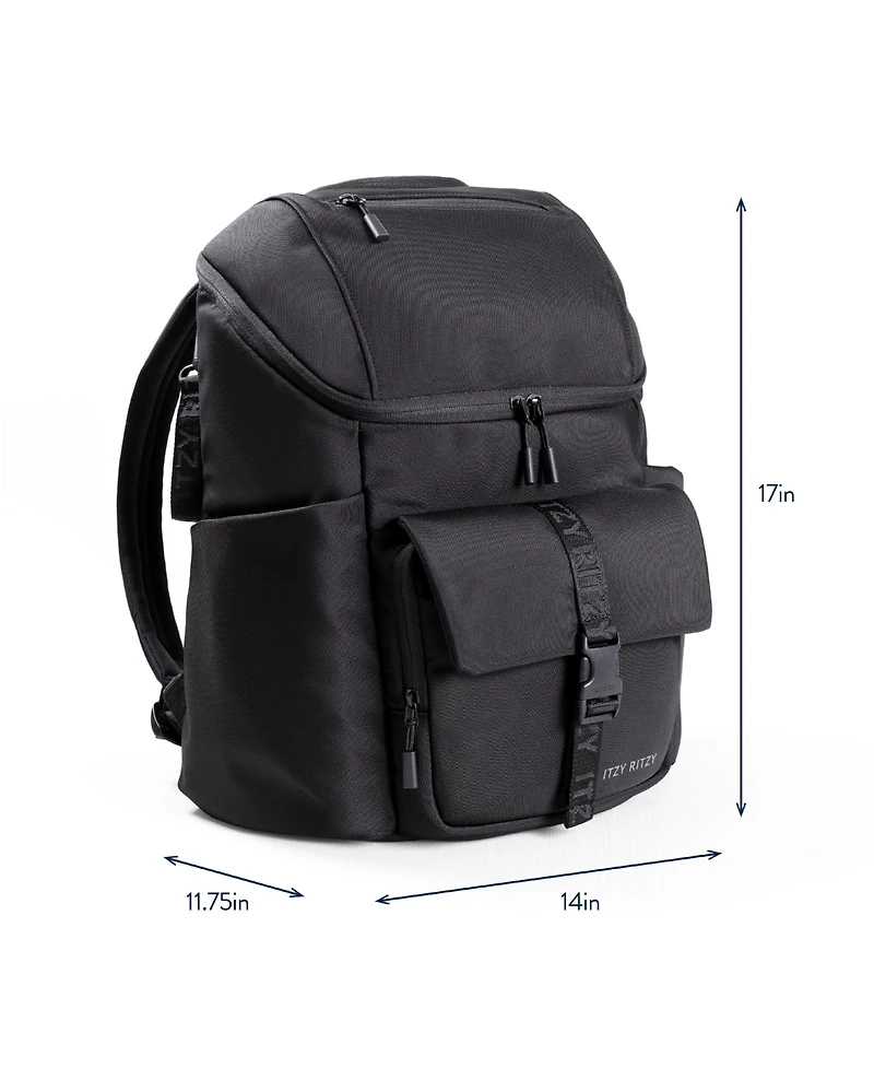 Itzy Ritzy Baby Belong Top Open Backpack Woven Chocolate