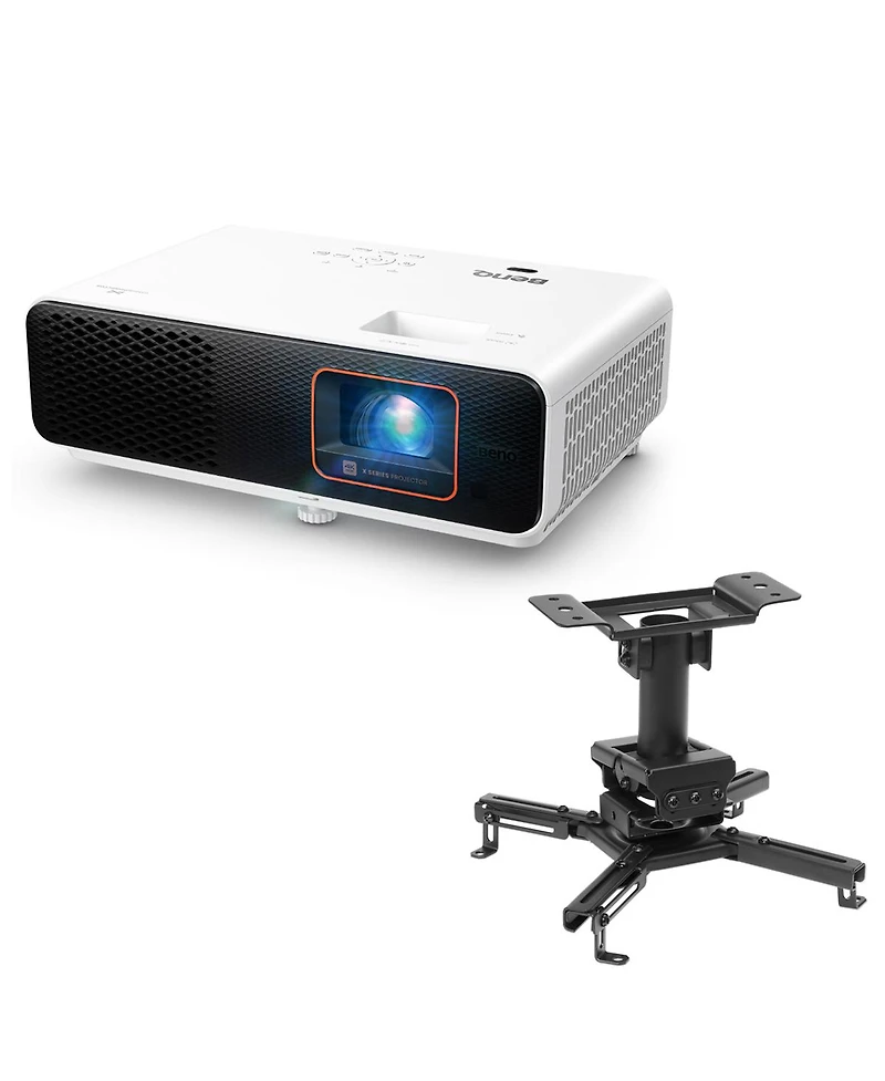 BenQ X500i 4K Ultra Hd Hdr 4LED Short-Throw Dlp Gaming Projector, Bundle with H&A Ceiling Mount