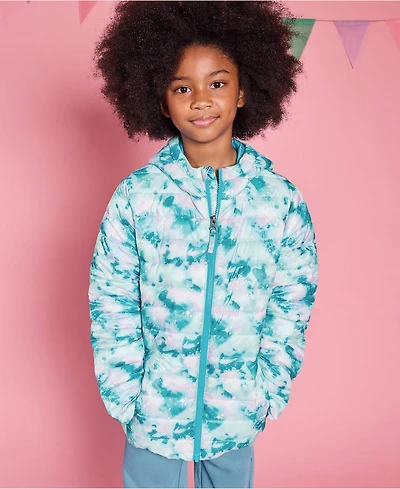 Lands' End Girls FeatherFree Insulated Hooded Packable Jacket