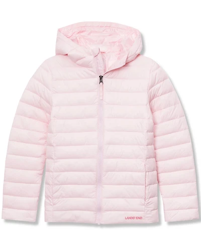 Lands' End Girls FeatherFree Insulated Hooded Packable Jacket