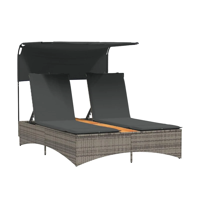 Patio Double Sun Lounger Gray