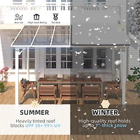 Aecojoy 12'x8' Wall Mounted Gazebos Pergola