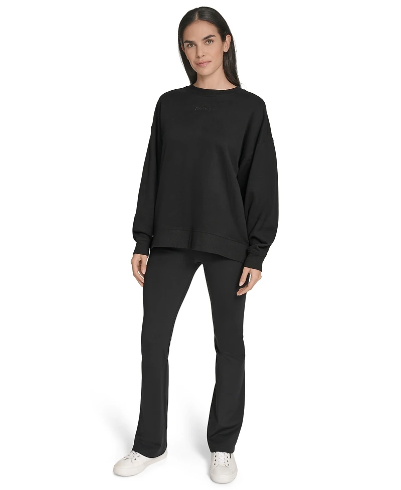 Calvin Klein Women's Performance Crew Neck Oversized Sweatshirt